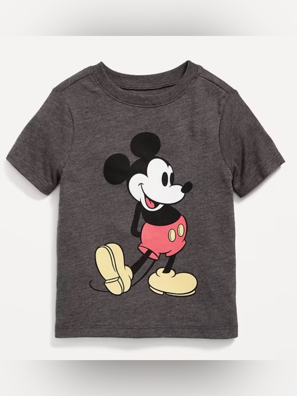 Old Navy Kids Mickey Mouse Tee - Charcoal with Red and Yellow